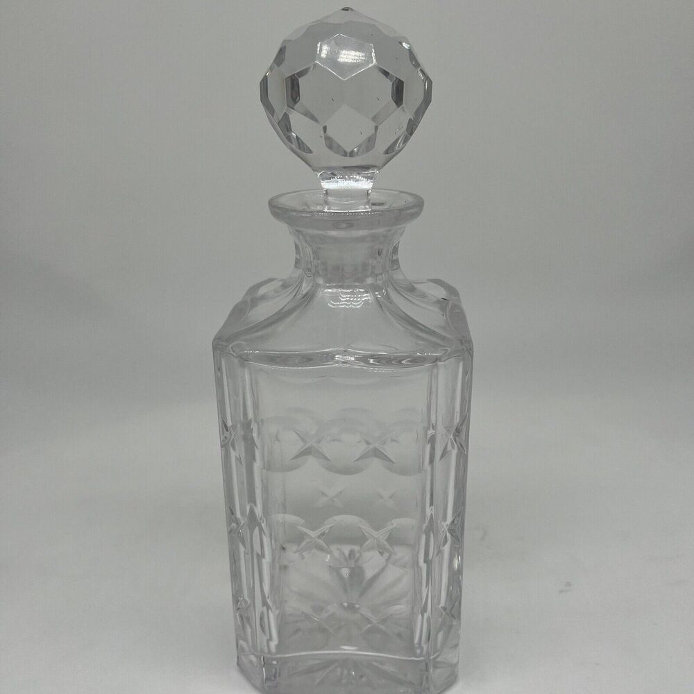 Vintage Cut Glass Whiskey Decanter W/ Ball Stopper - Picture 3 of 6
